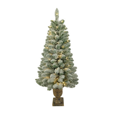 Kurt Adler White Led In Urn Foot Pre-Lit Pine Christmas Tree