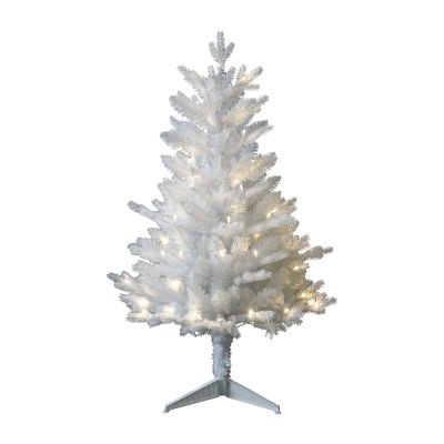 Kurt Adler White Led Jackson 3 Foot Pre-Lit Pine Christmas Tree