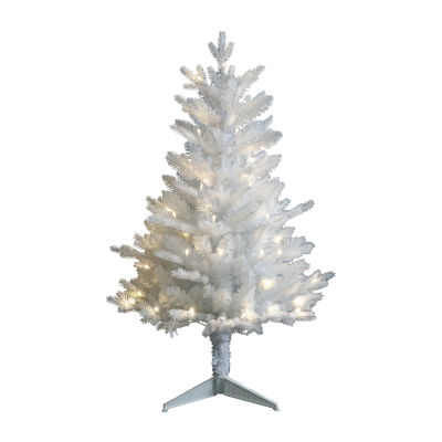 Kurt Adler White Led Jackson 3 Foot Pre-Lit Pine Christmas Tree