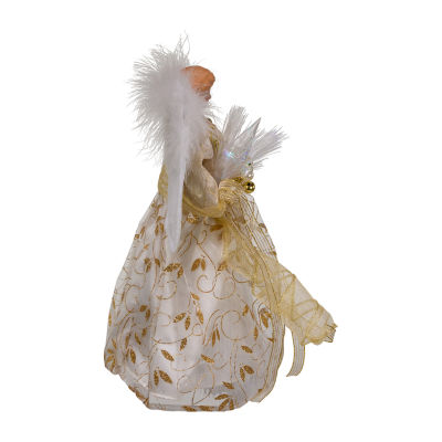 Kurt Adler 12in Battery-Operated Gold Angel Christmas Tree Topper