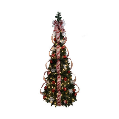 Kurt Adler Red 5 Foot Pre-Lit Collapsible Christmas Tree