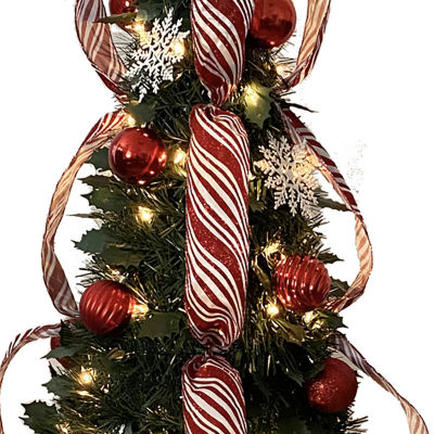Kurt Adler Red 5 Foot Pre-Lit Collapsible Christmas Tree