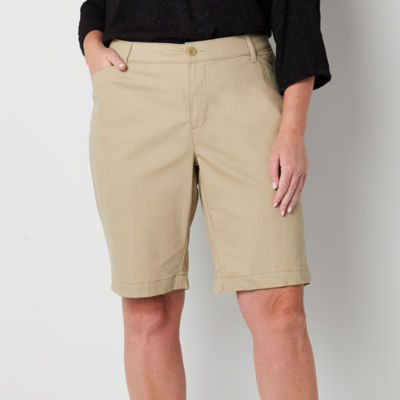 Aéropostale Seriously Stretchy High-Waisted Curvy Uniform Bermuda Shorts