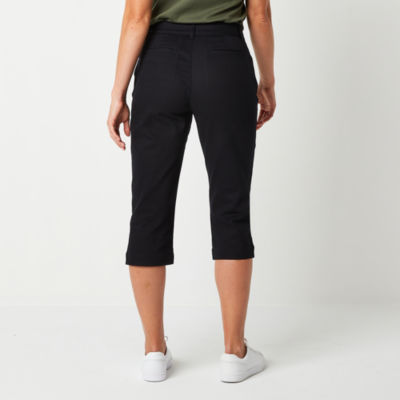 St. John's Bay Womens Secretly Slender Mid Rise Capris