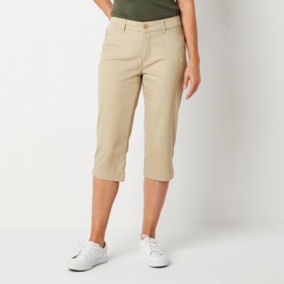 Lands' End Plus Sport Knit High Rise Elastic Waist Pull On Capri Pants