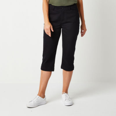 St. John's Bay Womens Secretly Slender Mid Rise Capris