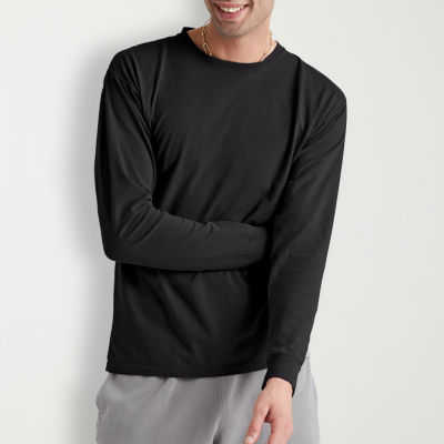 Hanes Mens Crew Neck Long Sleeve T-Shirt