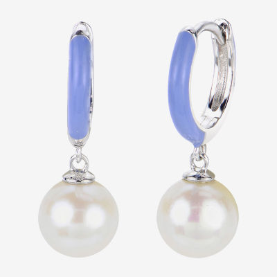 Cultured Freshwater Pearl Sterling Silver Drop Earrings