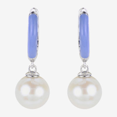 Cultured Freshwater Pearl Sterling Silver Drop Earrings