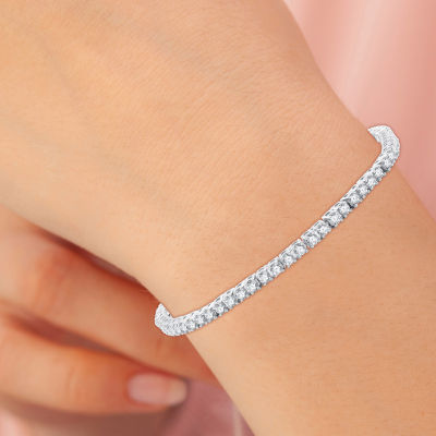 3 CT. T.W. Natural White Diamond 10K or 14K White or Yellow Gold 7.25 Inch Tennis Bracelet