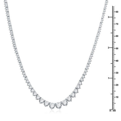 7 Ct.T.W. (H-I / I1) Womens Lab Grown White Diamond 10K or 14K Gold Tennis Necklaces