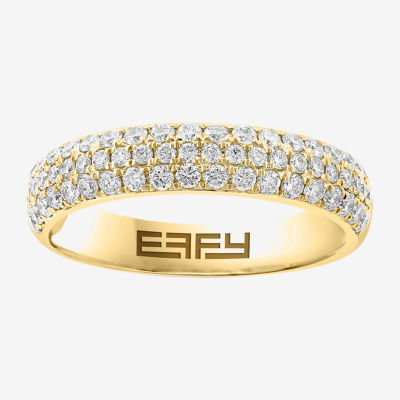 Effy  (E-F / Vs2-Si1) Womens 3/4 CT. T.W. Lab Grown White Diamond 14K Gold Band