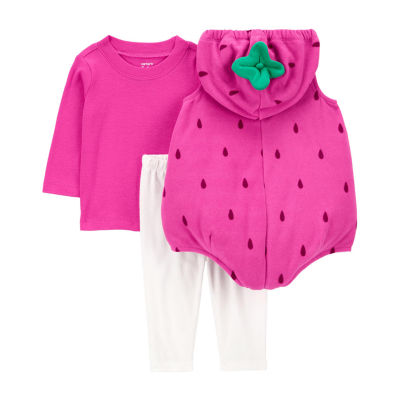 Baby Girls Strawberry 3-pc. Costume