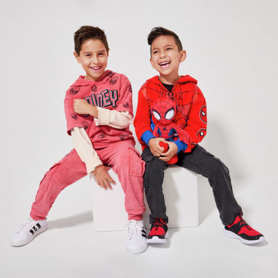 Disney Collection Little & Big Boys Spiderman Fleece Zipper Hoodie