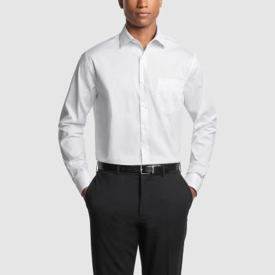 Van Heusen Everyday Defense Mens Regular Fit Stretch Fabric Wrinkle Free Long Sleeve Dress Shirt