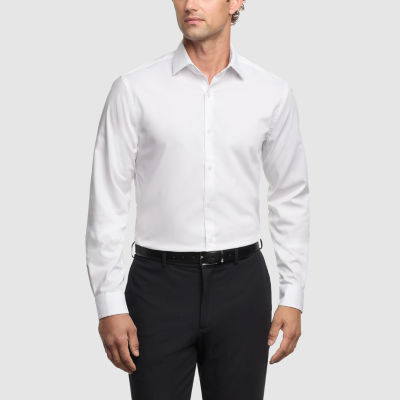 Van Heusen Comfort Performance Mens Slim Fit Stretch Fabric Wrinkle Free Long Sleeve Dress Shirt