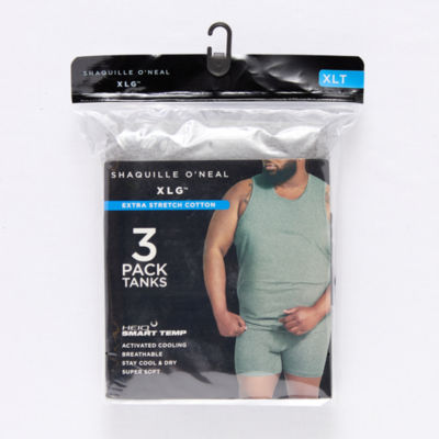 Shaquille O'Neal XLG™ Activated Cooling Mens Crew Neck Sleeveless 3 Pack Tall Tank