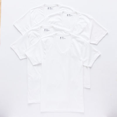 IZOD Mens 4 Pack Short Sleeve V Neck T-Shirt