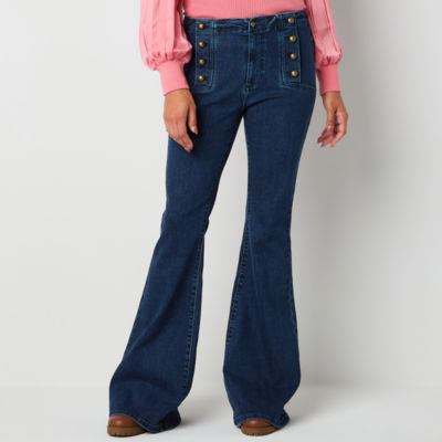 Ryegrass Womens High Rise Wide Leg Jean