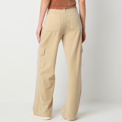 Arizona Womens Straight Cargo Pant-Juniors