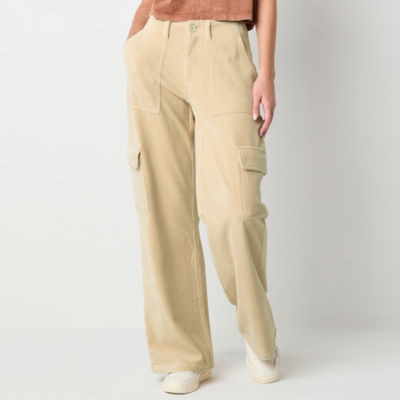 Arizona Womens Straight Cargo Pant-Juniors