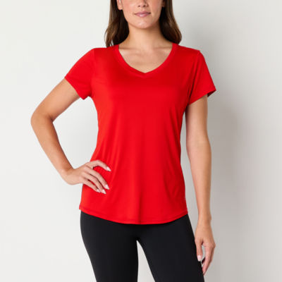 Xersion Womens Performance V Neck Short Sleeve T-Shirt