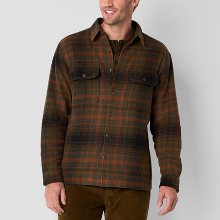 Mutual Weave Mens Shirt Jacket, Medium, Green