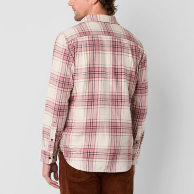mutual weave Mens Long Sleeve Regular Fit Flannel Shirt