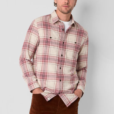 mutual weave Mens Long Sleeve Regular Fit Flannel Shirt