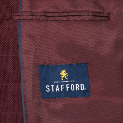 Stafford Mens Checked Classic Fit Sport Coat