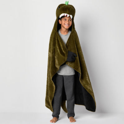 Under the Stars Kids Dino Hooded Throw