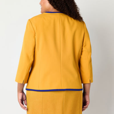 Black Label by Evan-Picone Womens Plus Classic Fit Suit Jacket