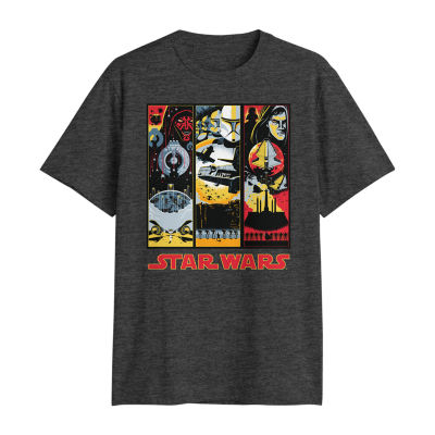 Big and Tall Mens Crew Neck Short Sleeve Classic Fit Star Wars Graphic T-Shirt