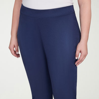 Hearts Of Palm Womens Plus Skinny Mid Rise Pull-On Pant
