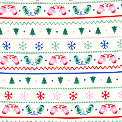 North Pole Trading Co. Very Merry Fairisle Womens Crew Neck Long Sleeve 2-pc. Matching Family Pajama Sets