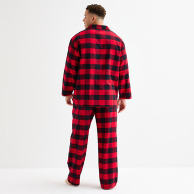 North Pole Trading Co. Buffalo Check Mens Flannel Long Sleeve 2-pc. Matching Family Big Pajama Sets