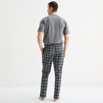 St. John's Bay Mens Crew Neck Short Sleeve 2-pc. Pajama Sets