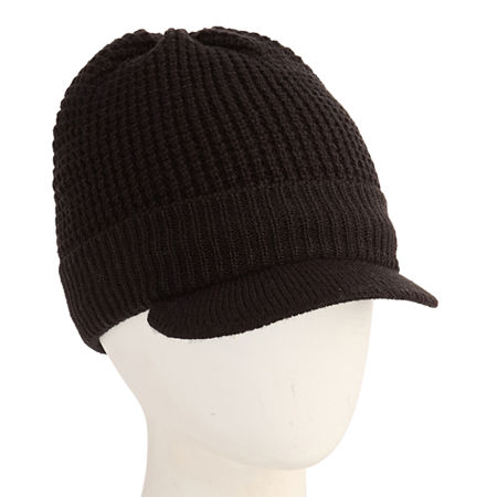 St. John's Bay Brimmed Mens Beanie In Black