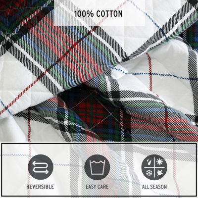 Eddie Bauer Holiday Plaid Easy Care Quilt Set