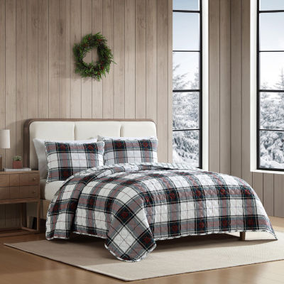 Eddie Bauer Holiday Plaid Easy Care Quilt Set