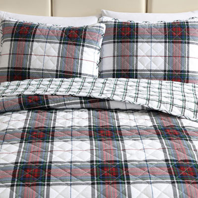 Eddie Bauer Holiday Plaid Easy Care Quilt Set