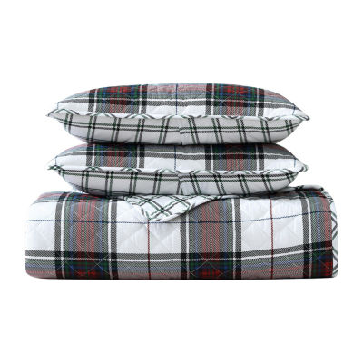 Eddie Bauer Holiday Plaid Easy Care Quilt Set