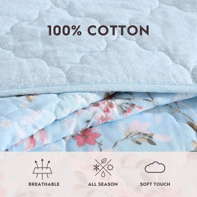 Laura Ashley Blissful Dreams Easy Care Quilt Set