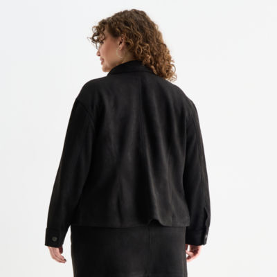 Frye and Co. Womens Plus Lightweight Shirt Jacket