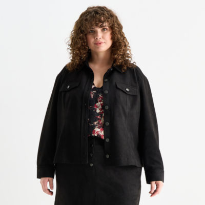 Frye and Co. Womens Plus Lightweight Shirt Jacket