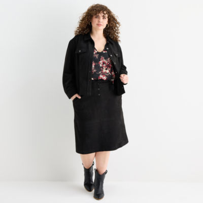 Frye and Co. Womens Plus Lightweight Shirt Jacket