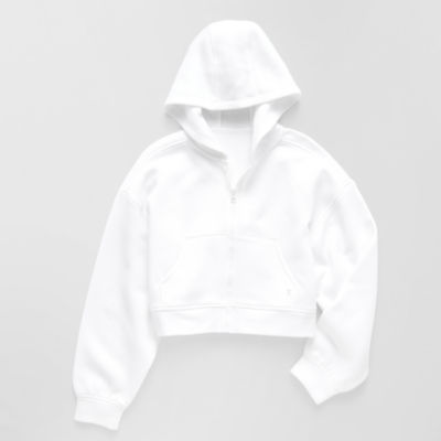 Xersion Little Big Kid Girls Long Sleeve Fleece Active Hoodie