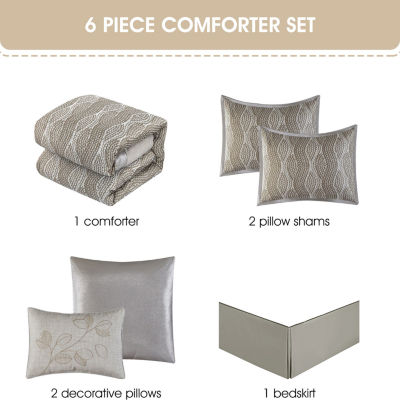 Stratford Park Ainsley 6-pc. Midweight Comforter Set