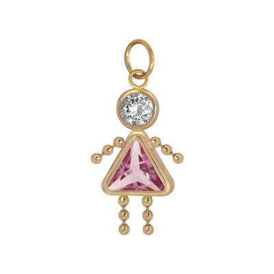10K Gold October Birthstone Babies Girl Charm JCPenney