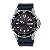 MDV106-1A, Black and Silver Men's Analog Watch